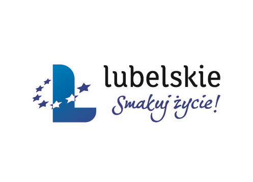 Logo - duża litera L a z jej prawej strony napis: Lubelskie - Smakuj życie!